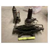 3 PC VNTG JACKS: 2 BOTTLE JACKS & 1 SCISSOR JACK