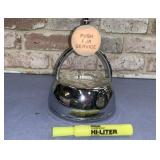 VNTG " PUSH FOR SERVICE" BELL ASHTRAY