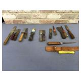 COLLECTION OF KNIVES  & CHISELS