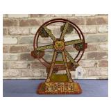 VNTG MECHANICAL TIN LITHO WIND-UP  FERRIS WHEEL;