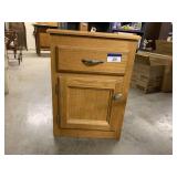 WOOD BEDSIDE TABLE/CABINET W/ DRAWER