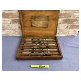 PRECISION PILOT REAMERS SET  IN WOOD BOX
