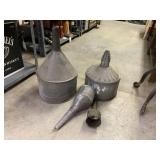 SELECTION OF GALVANIZED FUNNELS