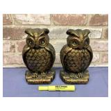 PAIR OF VNTG OWL BOOKENDS ( CHALKWARE)