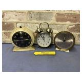 3 PC VNTG ALARM CLOCKS