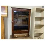 VNTG WOOD DISPLAY CABINET WITH LIGHTS