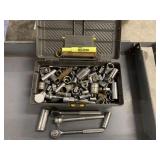 ASSORTED SOCKETS & RATCHETS IN RUBBERMAID TOOL