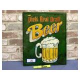 PIELS REAL DRAFT BEER METAL SIGN