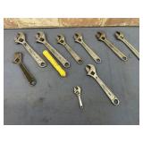 SELECTION OF AMERICAN MADE ADJUSTABLE WRENCHES