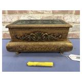 VNTG JEWELRY BOX/ MUSIC BOX WITH DRAWER &