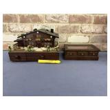 2 PC VNTG MUSIC & JEWELRY BOXES