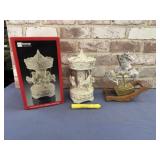 2 PC CAROUSEL HORSES