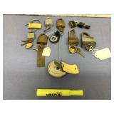 COLLECTION OF VINTAGE LOCKS WITH KEYS