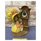 VNTG CERAMIC FIGURINE CLOCK " HOLLY HOBBIE"