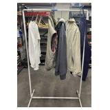 MOBILE CLOTHING RACK & CONTENTS