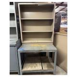 2 PCS: INDUSTRIAL STAND &  3-TIER METAL SHELF