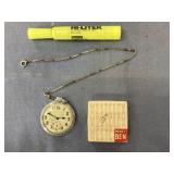 VINTAGE ELGIN POCKET WATCH WITH CHAIN AND