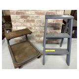 SMALL 2-STEP LADDER & CREEPER STOOL
