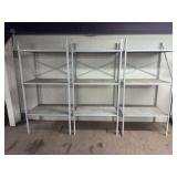 3 PCS: INDUSTRIAL METAL SHELVING