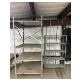 2 PCS METAL SHELVING;