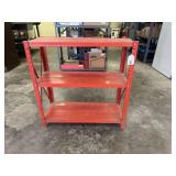 RED, 3 TIER SHELF UNIT