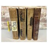 COLLECTION ANTIQUE LEATHER BOUND BOOKS