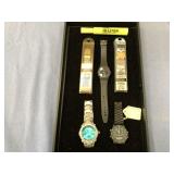 SELECTION OF 3 WATCHES & 2 NEW WATCHBANDS