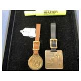 (2X) VINTAGE ADVERTISING WATCH FOBS; DROTT &