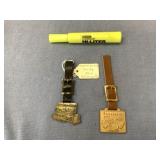 (2X) VINTAGE WATCH FOBS: SCOOPMOBILE &