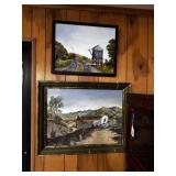 2 PCS: CANVAS LANDSCAPE PAINTINGS,