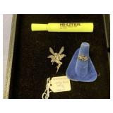 2 PCS. VINTAGE FAIRY BROOCH & RING