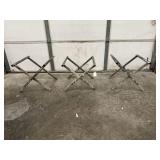 3 PCS SHORT FOLDING METAL SAW HORSES