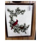 FRAMED VINTAGE NEEDLEWORK