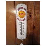 VINTAGE STYLE SHELL METAL THERMOMETER