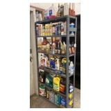 METAL SHELF & CONTENTS