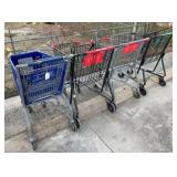 4 SHOPPING CARTS / BASKETS