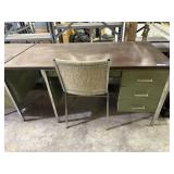 METAL DESK & CHAIR