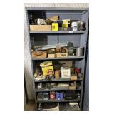 METAL SHELVING UNIT & CONTENTS
