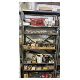 METAL SHELVING UNIT & CONTENTS