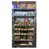METAL SHELVING UNIT & CONTENTS