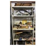 METAL SHELVING UNIT & CONTENTS