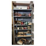METAL SHELVING UNIT & CONTENTS