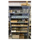 METAL SHELVING UNIT & CONTENTS