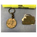 2 ADVERTISING PCS: KEYCHAIN & WATCH FOB