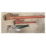 LARGE PIPE WRENCHES / PLIERS