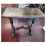 SPANISH REVIVAL STYLE TRESTLE SIDE TABLE