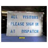 INDUSTRIAL STYLE METAL SIGN; 33' X 23'