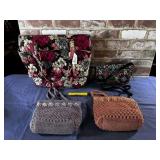 SELECTIONO F 4 SOFT-SIDED PURSES / BAGS; 2 ARE