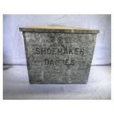 VINTAGE GALVANIZED METAL PORCH DAIRY  BOX -