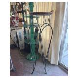 EXTRA TALL METAL & WICKER PLANT STAND, 16' X 55'